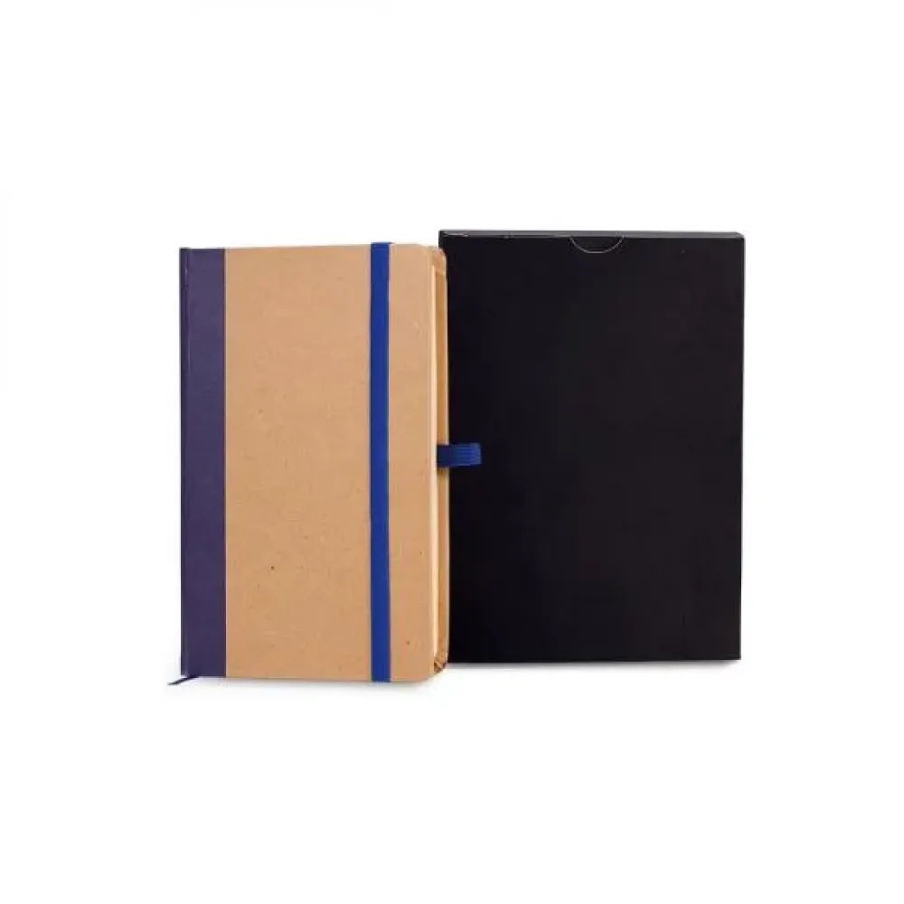 CADERNETA S/ PAUTA - 9,5X15,5 CM - BEGE/AZUL-LE-34073