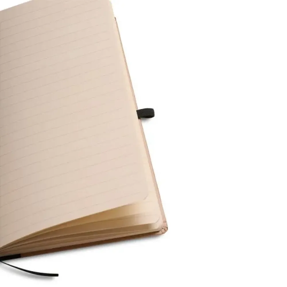  CADERNETA S/ PAUTA - 14X21CM - BEGE/AZUL