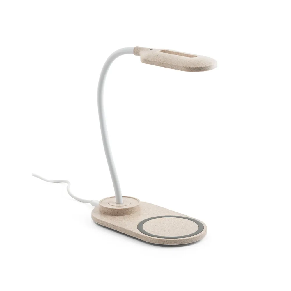 LEZZO. Luminária de mesa com carregador wireless