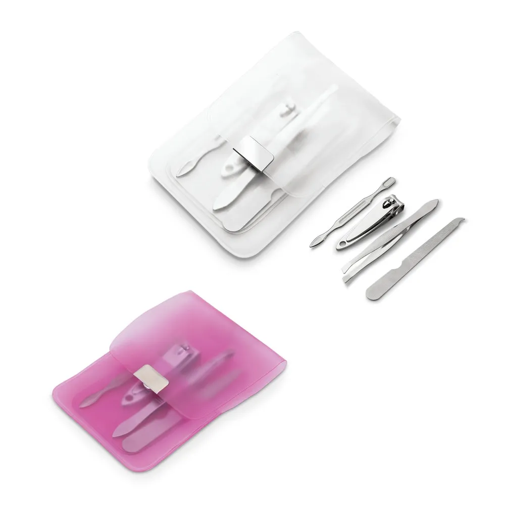 LOPEZ. Kit de manicure de 4 peças para manicure em bolsa de PVC-94857