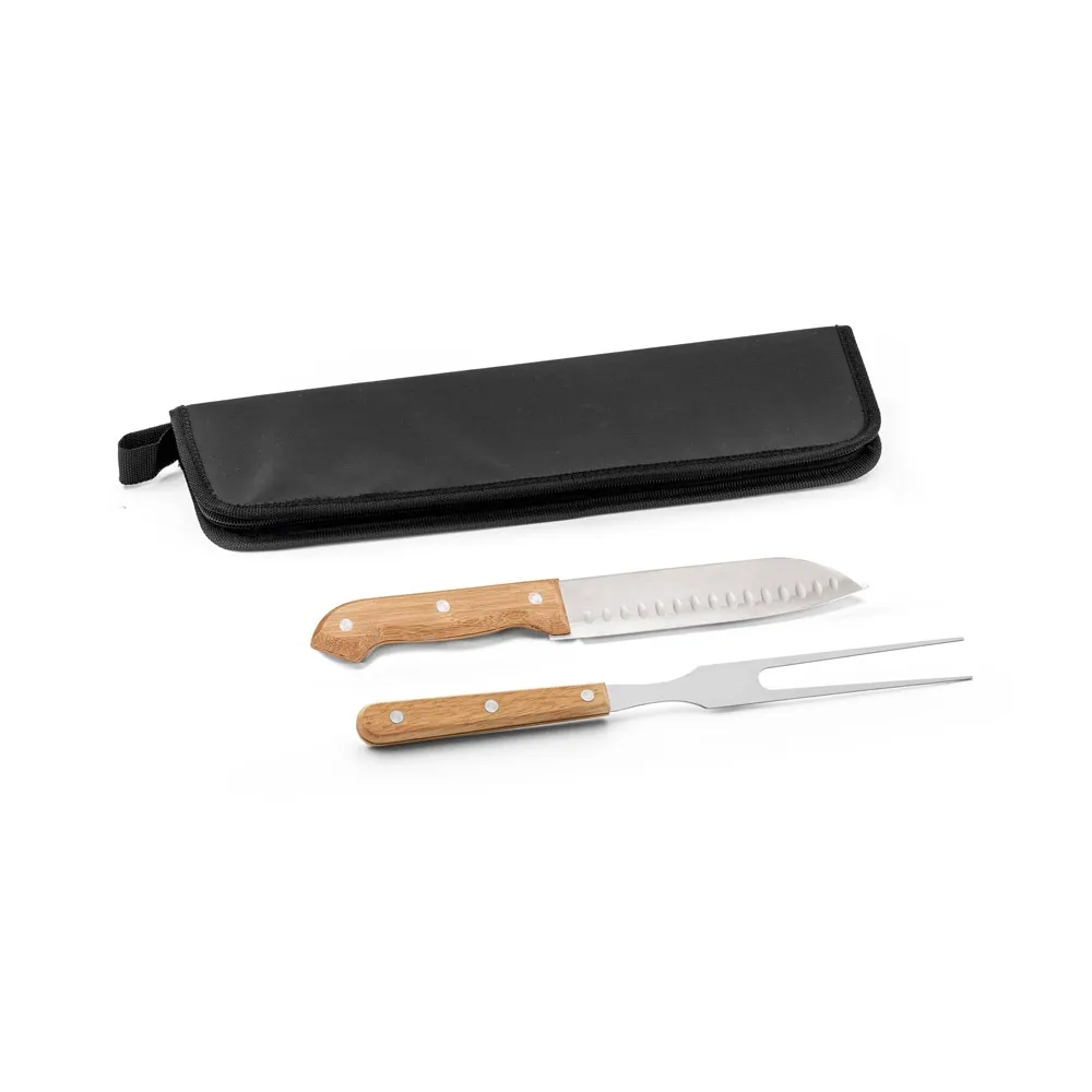 LOVAGE. Kit churrasco com estojo em 210D com 2 peças-003MRP94365