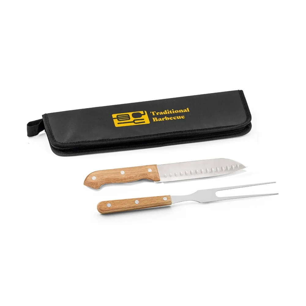 LOVAGE. Kit churrasco com estojo em 210D com 2 peças-94365