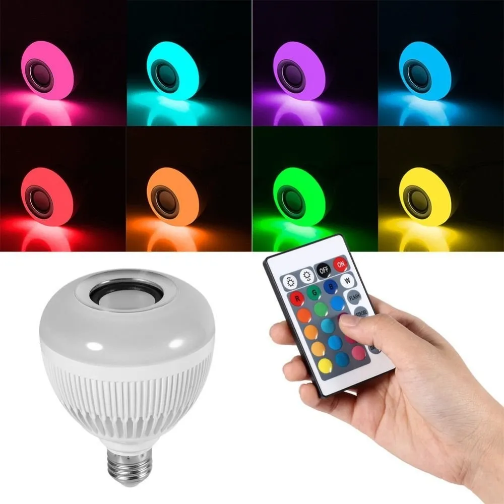Lâmpada LED com som bluetooth