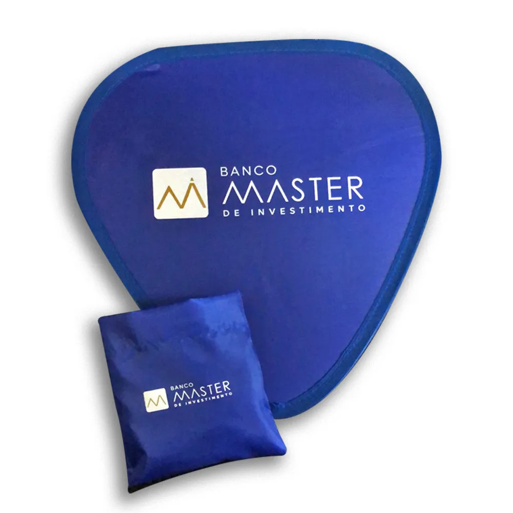 Leque dobrável em nylon, com embalagem tipo mochilinha em nylon-LN293NB994