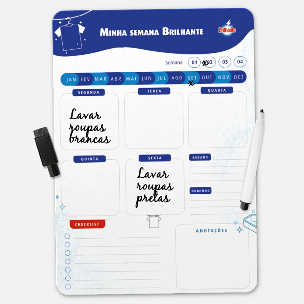 Lousa magnética Memo Board 10 x 15 cm-LN208RZ006