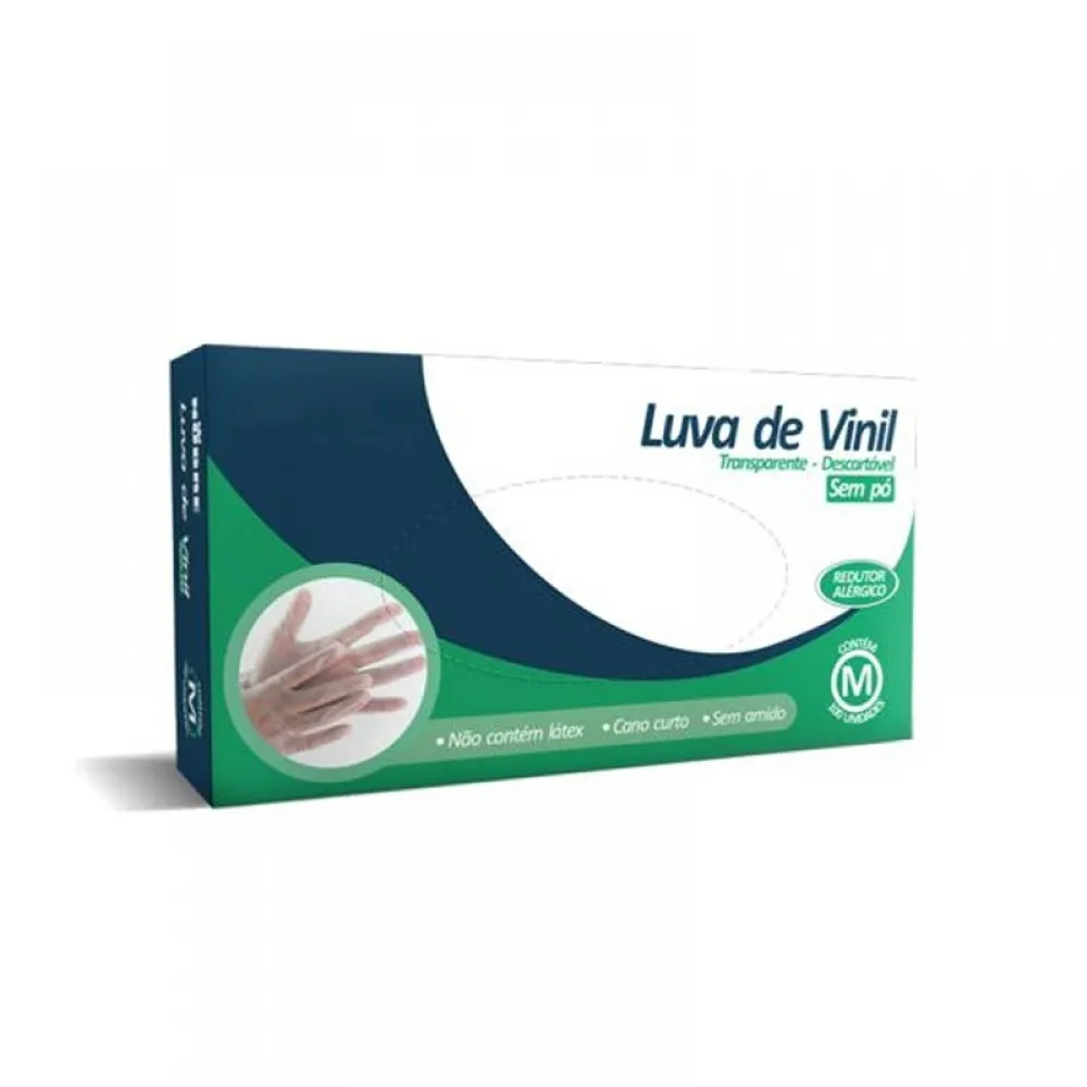 Luva de Vinil sem Pó -BC0001PT