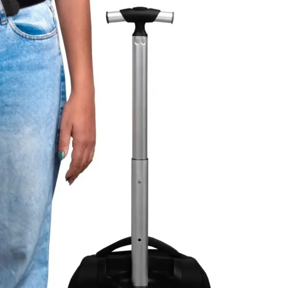 MOCHILA EM POLYESTER 600D COM RODINHA - 35L - PRETA