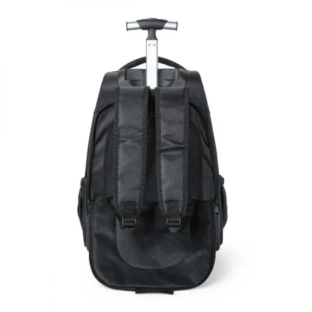 MOCHILA EM POLYESTER 600D COM RODINHA - 35L - PRETA