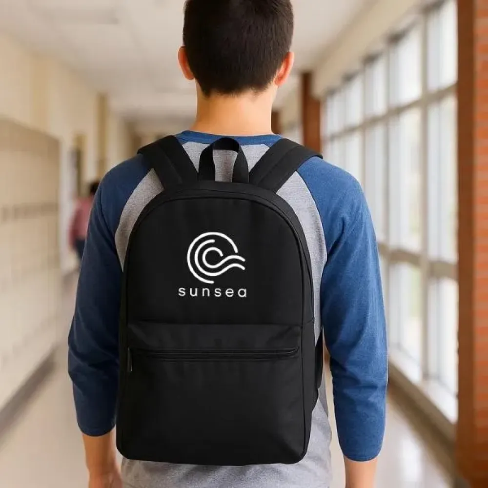 MOCHILA EM POLYESTER 600D - 12L - PRETA