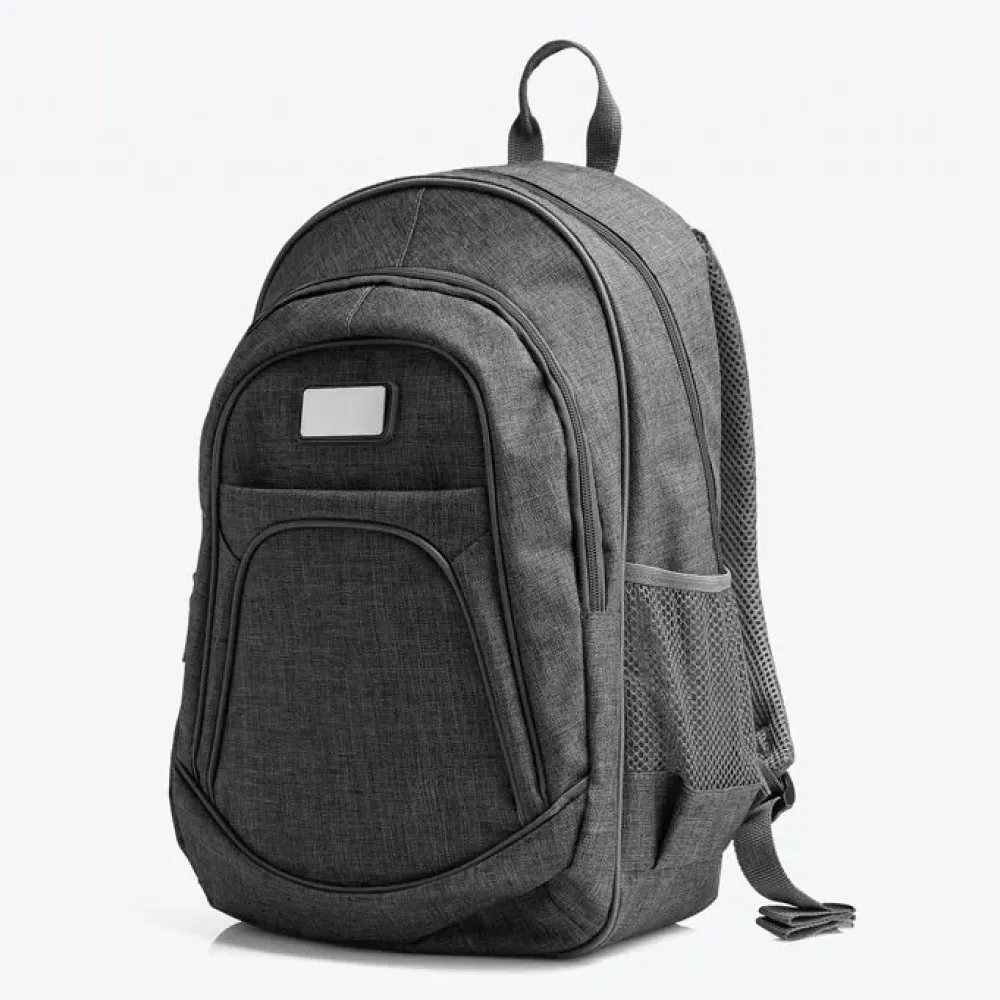 MOCHILA EM POLIÉSTER 300D - MELANGE CINZA-MA-01302