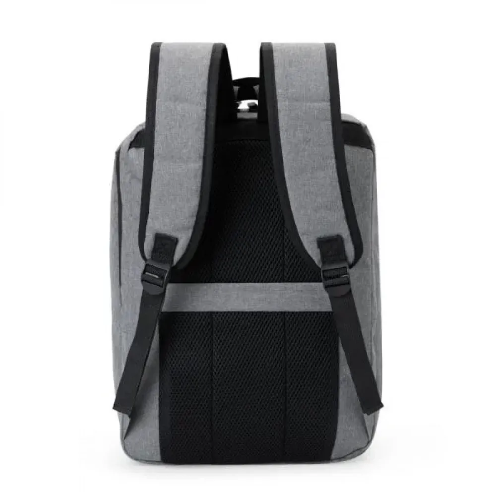 MOCHILA EM POLIÉSTER 300D - MELANGE CINZA - 18L