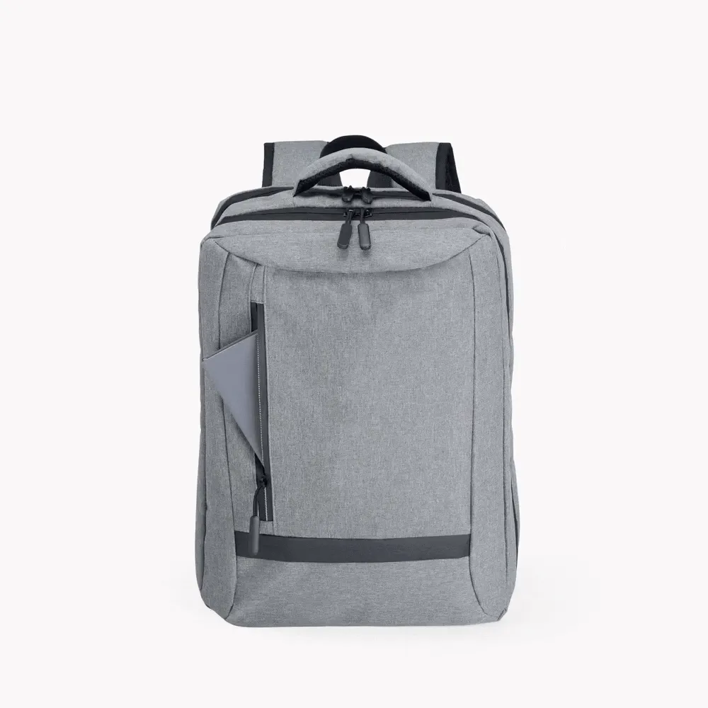 MOCHILA EM POLIÉSTER 300D - MELANGE CINZA - 18L