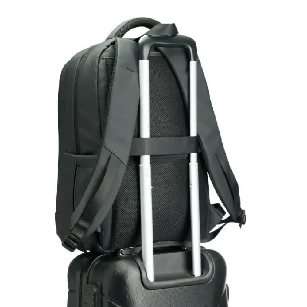 MOCHILA EM PU/POLYESTER - EXECUTIVE - 24L - PRETA