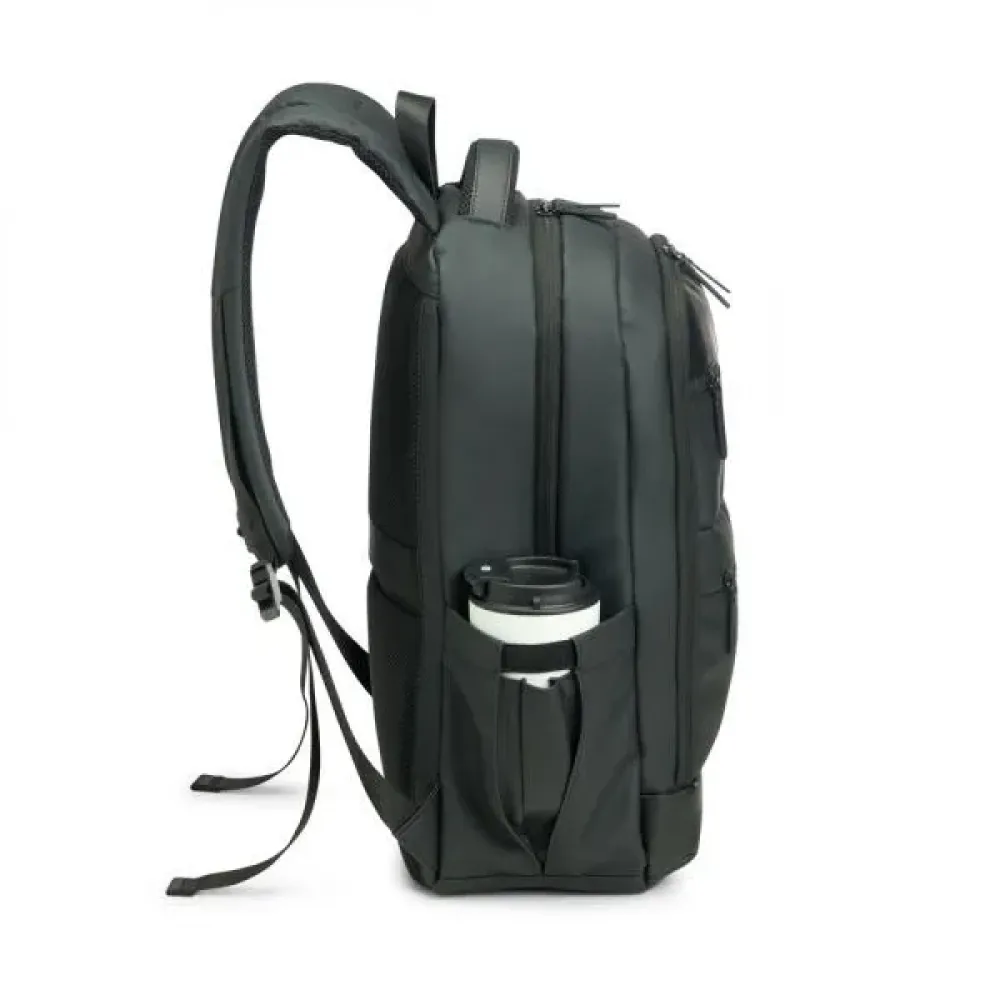 MOCHILA EM PU/POLYESTER - EXECUTIVE - 24L - PRETA