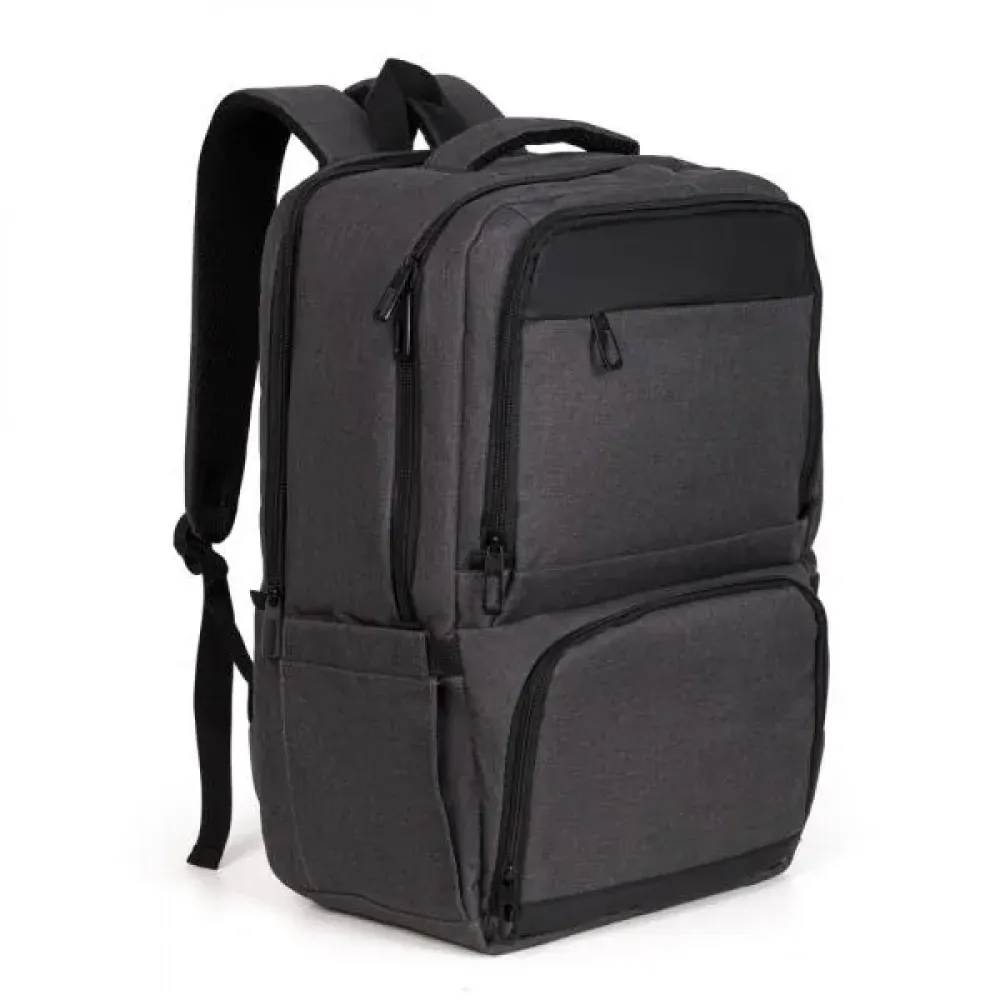 MOCHILA COM BOLSO TÉRMICO EM RPET - CINZA ESCURO - 24L-MA-02912