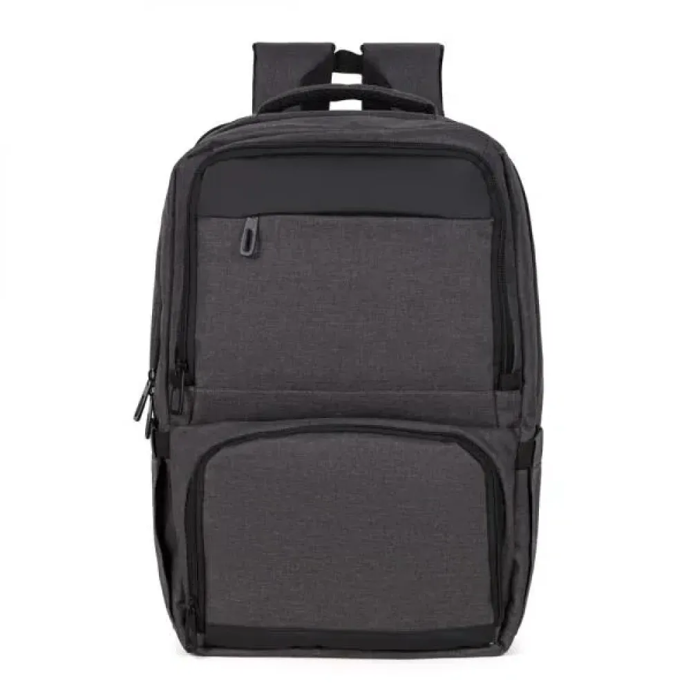 MOCHILA COM BOLSO TÉRMICO EM RPET - CINZA ESCURO - 24L