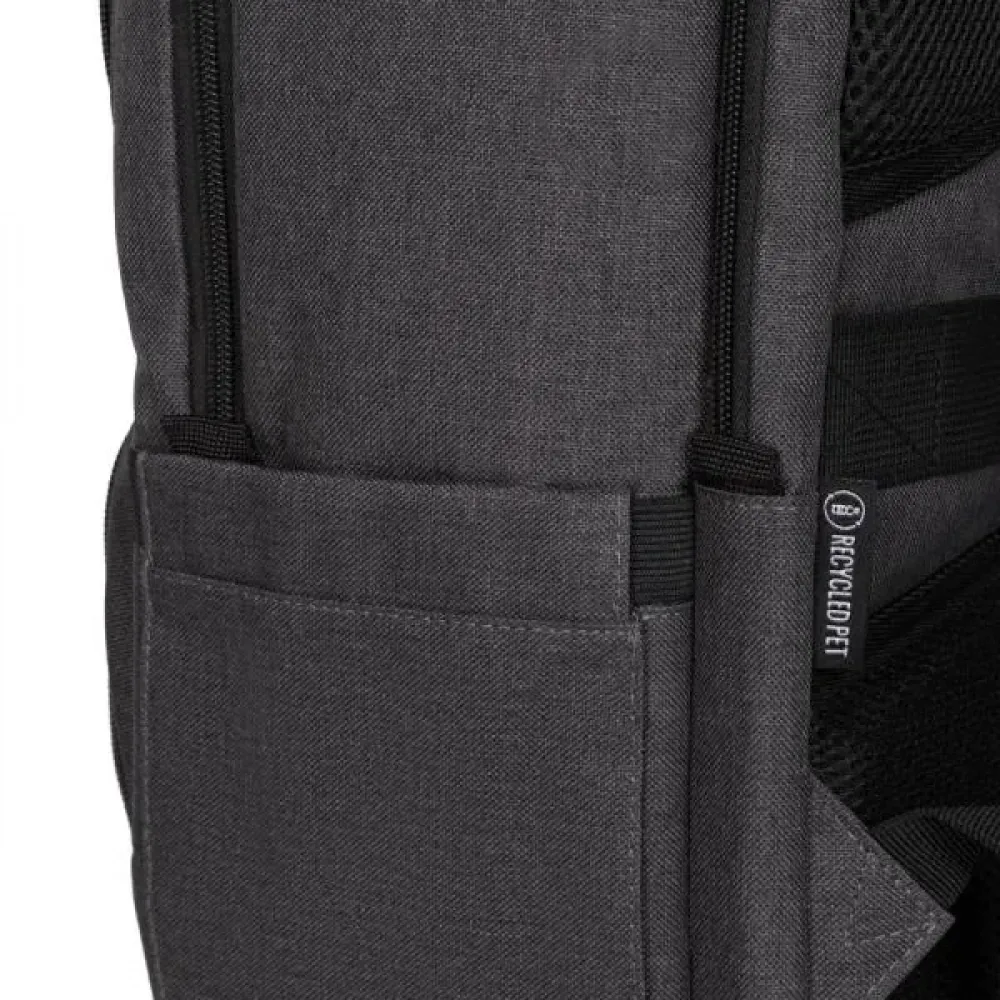 MOCHILA COM BOLSO TÉRMICO EM RPET - CINZA ESCURO - 24L
