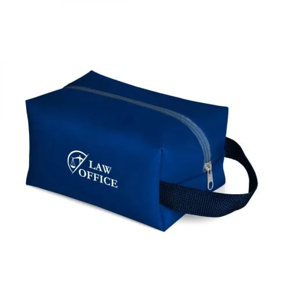 NECESSAIRE C/ ALÇA EM MATERIAL SINTÉTICO - AZUL