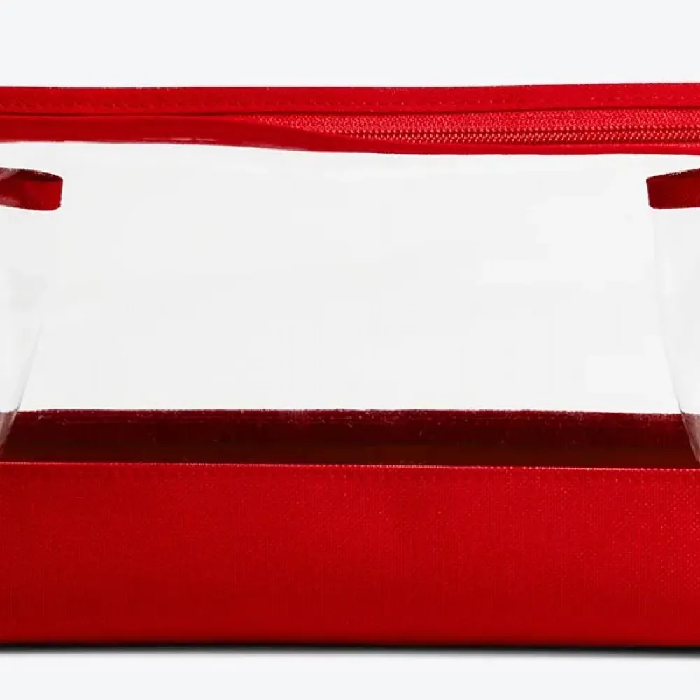 NECESSAIRE EM NYLON 600 / PVC VERMELHA