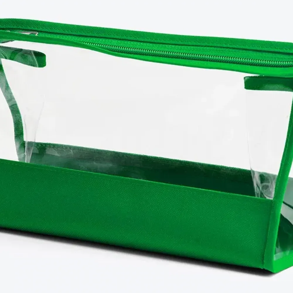 NECESSAIRE EM NYLON 600 PVC VERDE