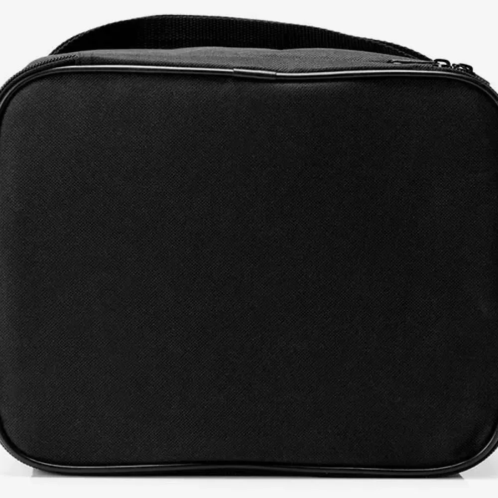 BOLSA TÉRMICA PRETA EM POLYESTER 600D/PEVA - 27X20X25CM