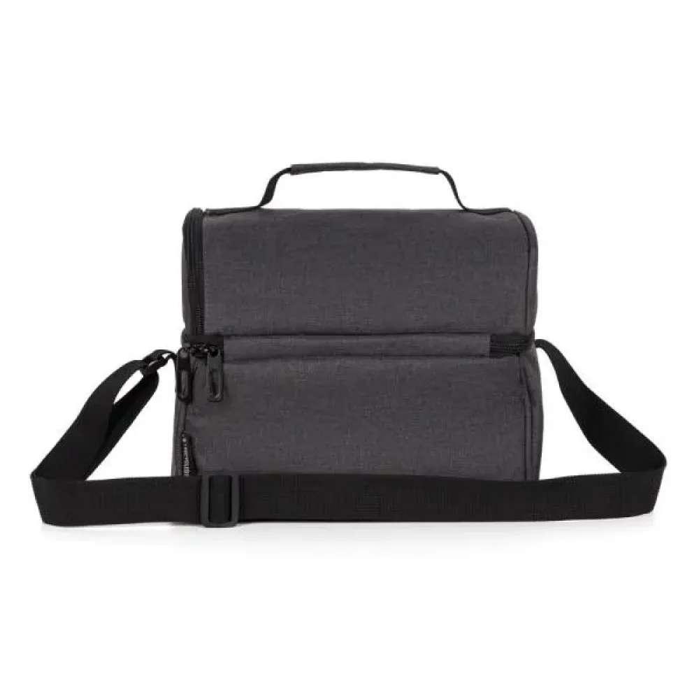 BOLSA TÉRMICA EM RPET -  CINZA ESCURO - 10L