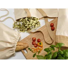 Miniatura de imagem do produto MALDIVAS BPACK. Sacola tipo mochila em 70% algodão reciclado e 30% poliéster reciclado (180 g/m²) com base em juta