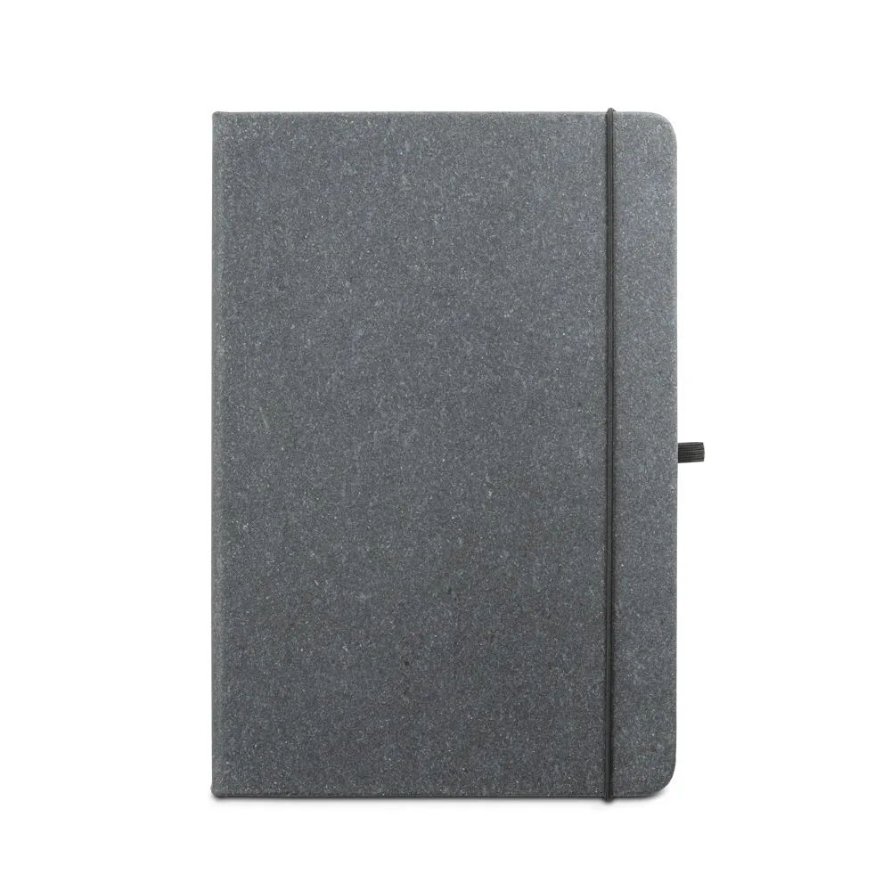 MATISSE. Caderno A5 em couro reciclado e folhas pautadas PRETO-93087-PRE