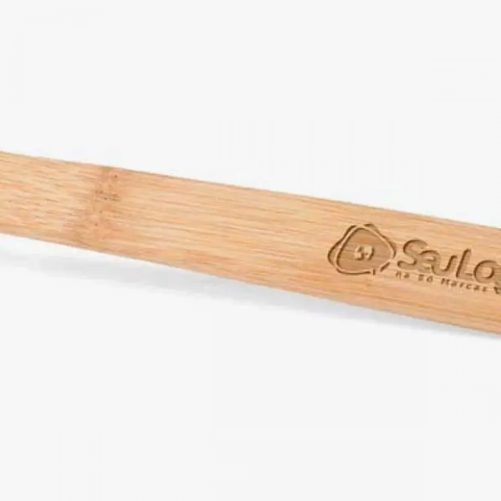 KIT UTENSÍLIOS EM BAMBU 30 CM COM AVENTAL - 5 PÇS