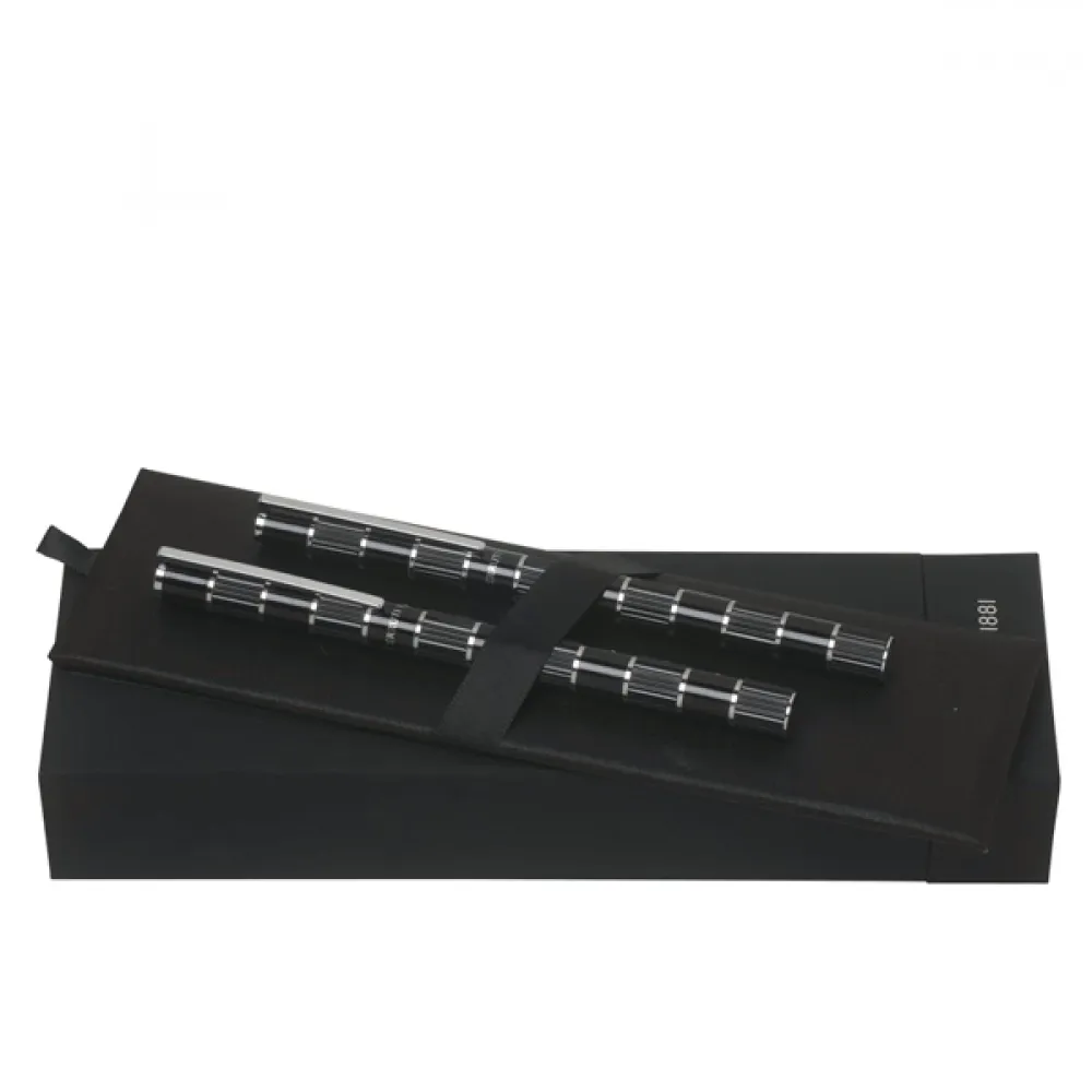 MERCURIO. Conjunto de caneta tinteiro e roller PRETO