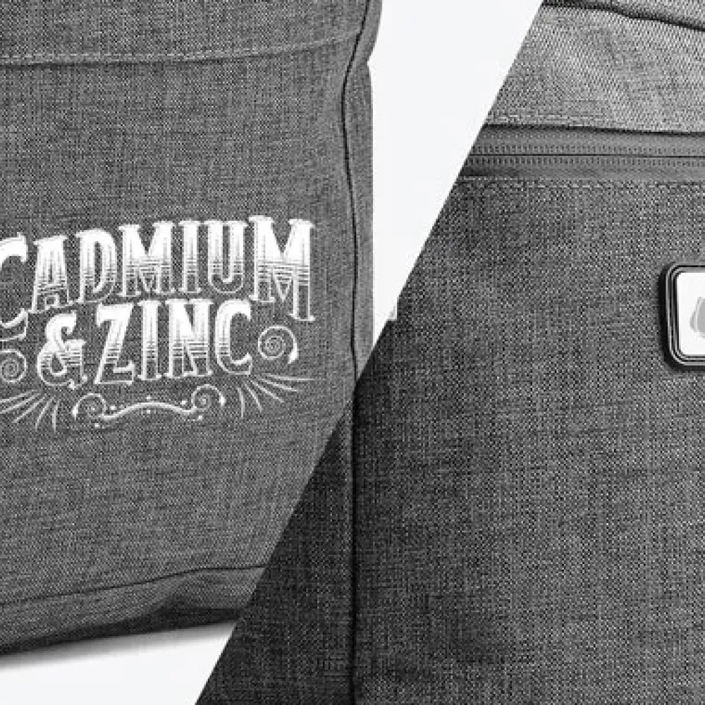 MOCHILA EM POLIÉSTER 300D RETANGULAR - MELANGE CINZA