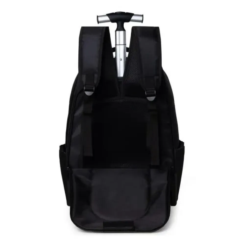 MOCHILA EM POLYESTER 600D COM RODINHA - 35L - PRETA