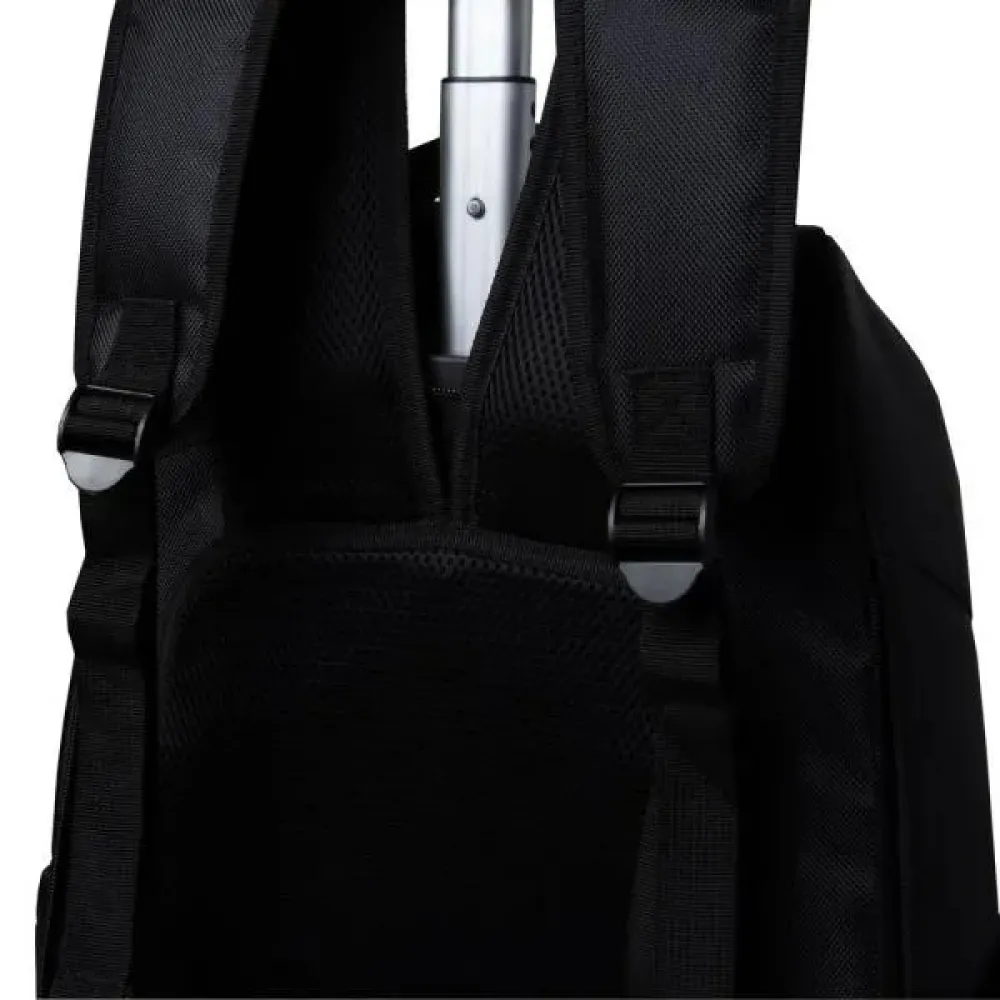 MOCHILA EM POLYESTER 600D COM RODINHA - 35L - PRETA