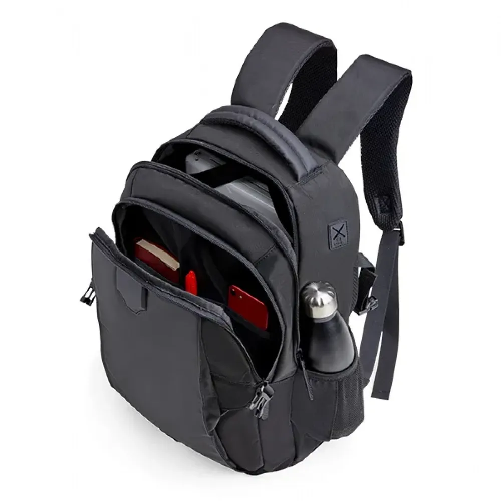 MOCHILA EM POLYESTER/PU - EXECUTIVE - 22L - PRETA