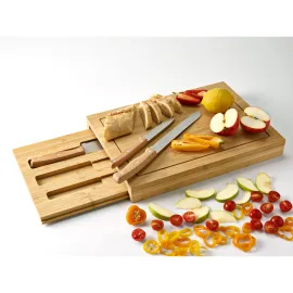 Miniatura de imagem do produto MUGWORT. Conjunto de tábuas em bambu com 3 facas inclusas