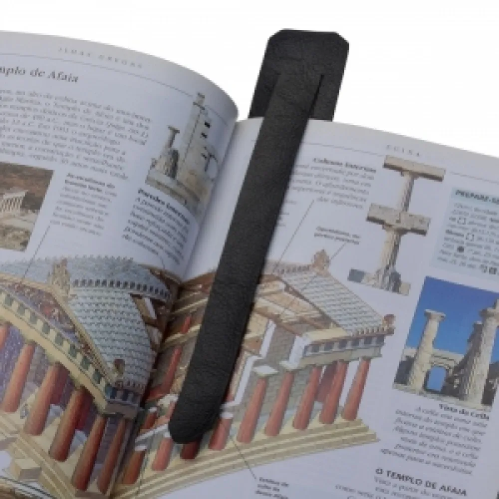 #Marcador de Página Couro Sintético