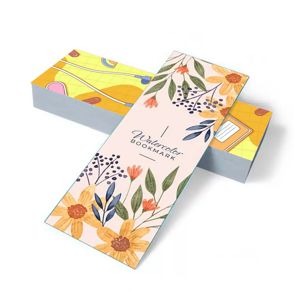 Marcador de página em papel couché