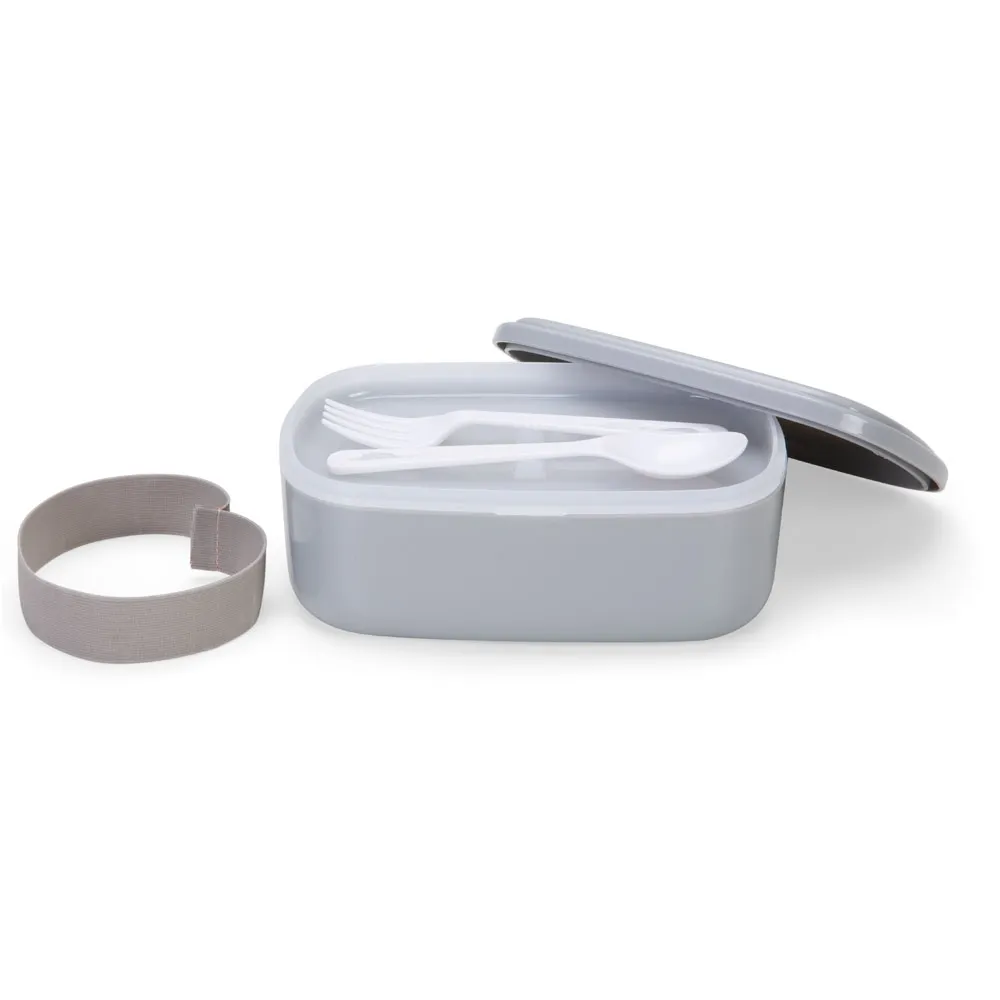 #Marmita Plástica 2 Compartimentos + Talheres