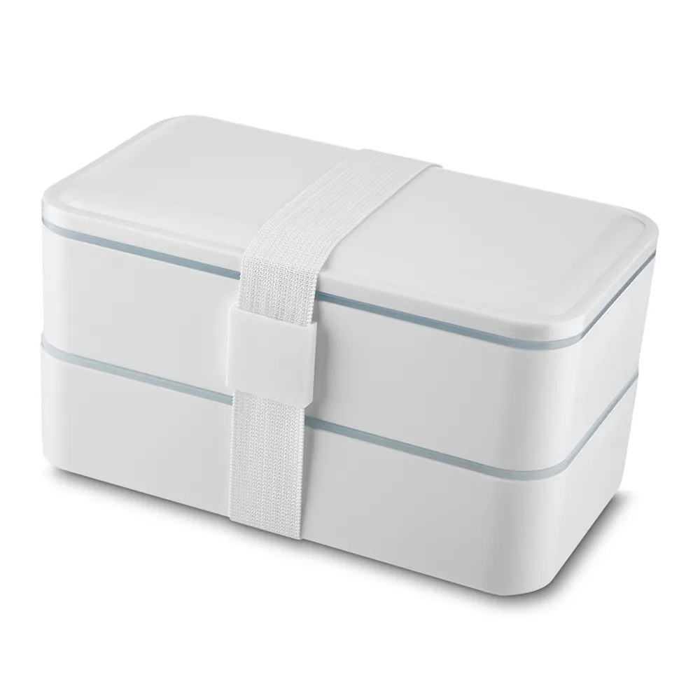 #Marmita Plástica com 2 Compartimentos e Talheres