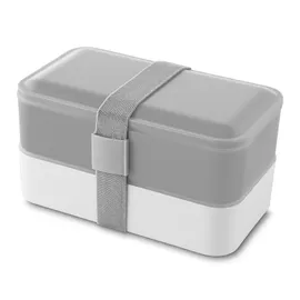Miniatura de imagem do produto Marmita Plástica com 2 Compartimentos e Talheres