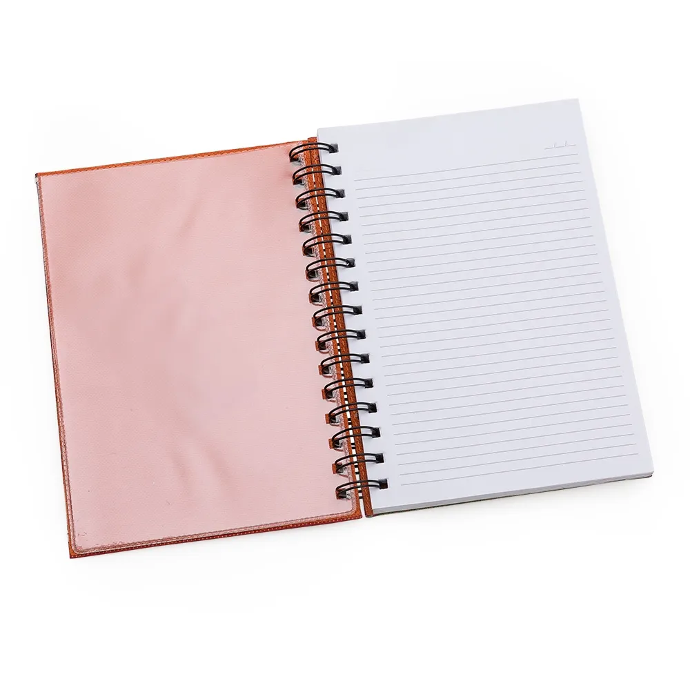 Caderno wire-o lateral com elástico de fechamento