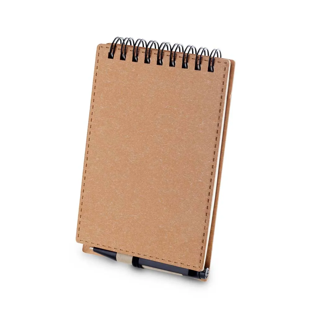 Mini Caderno A6 de anotações com caneta