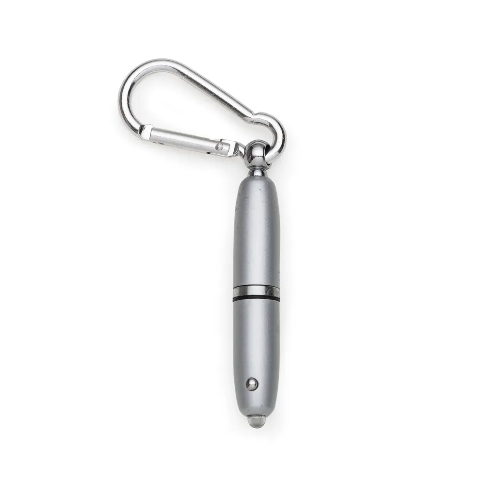 #Mini Caneta Metal com Lanterna