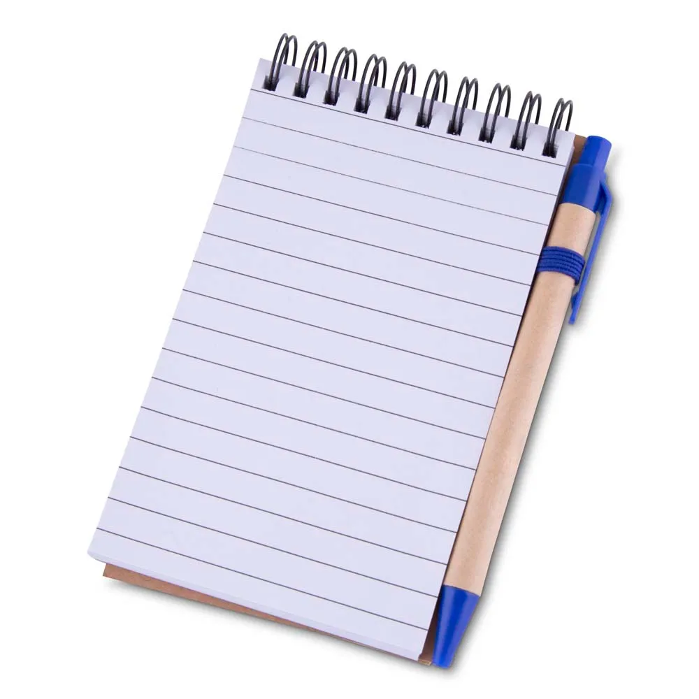 Mini caderno A6 com caneta