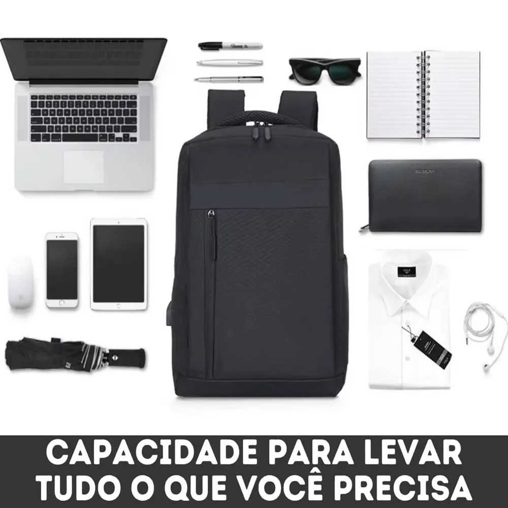 Mochila Empresarial Mochila Escolar Bolsa Casual Para Laptop Carga Usb-MCH001