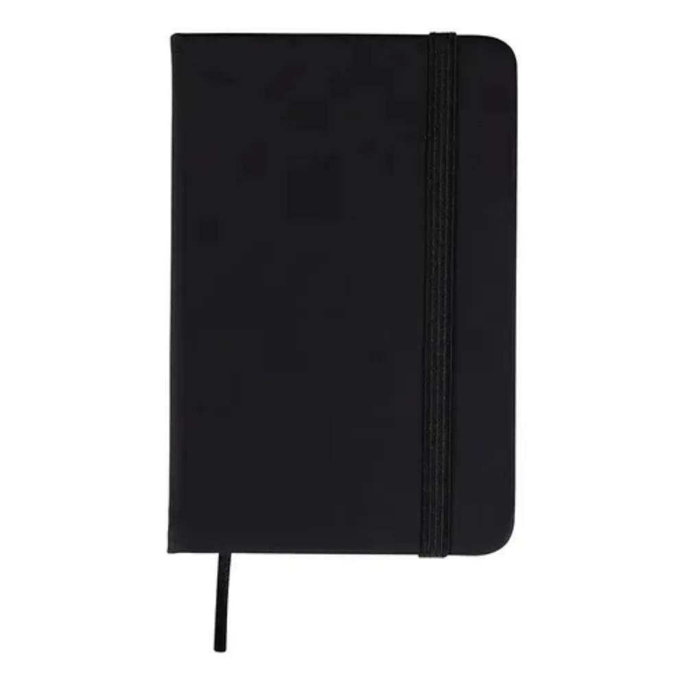 Moleskine 15x21cm com elástico, cetim e miolo personalizado-MSK02