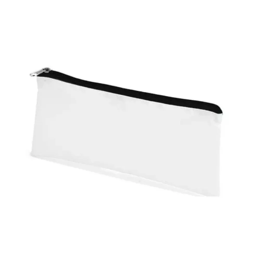 NECESSAIRE EM NAPA - BRANCA/PRETA - 24X10CM