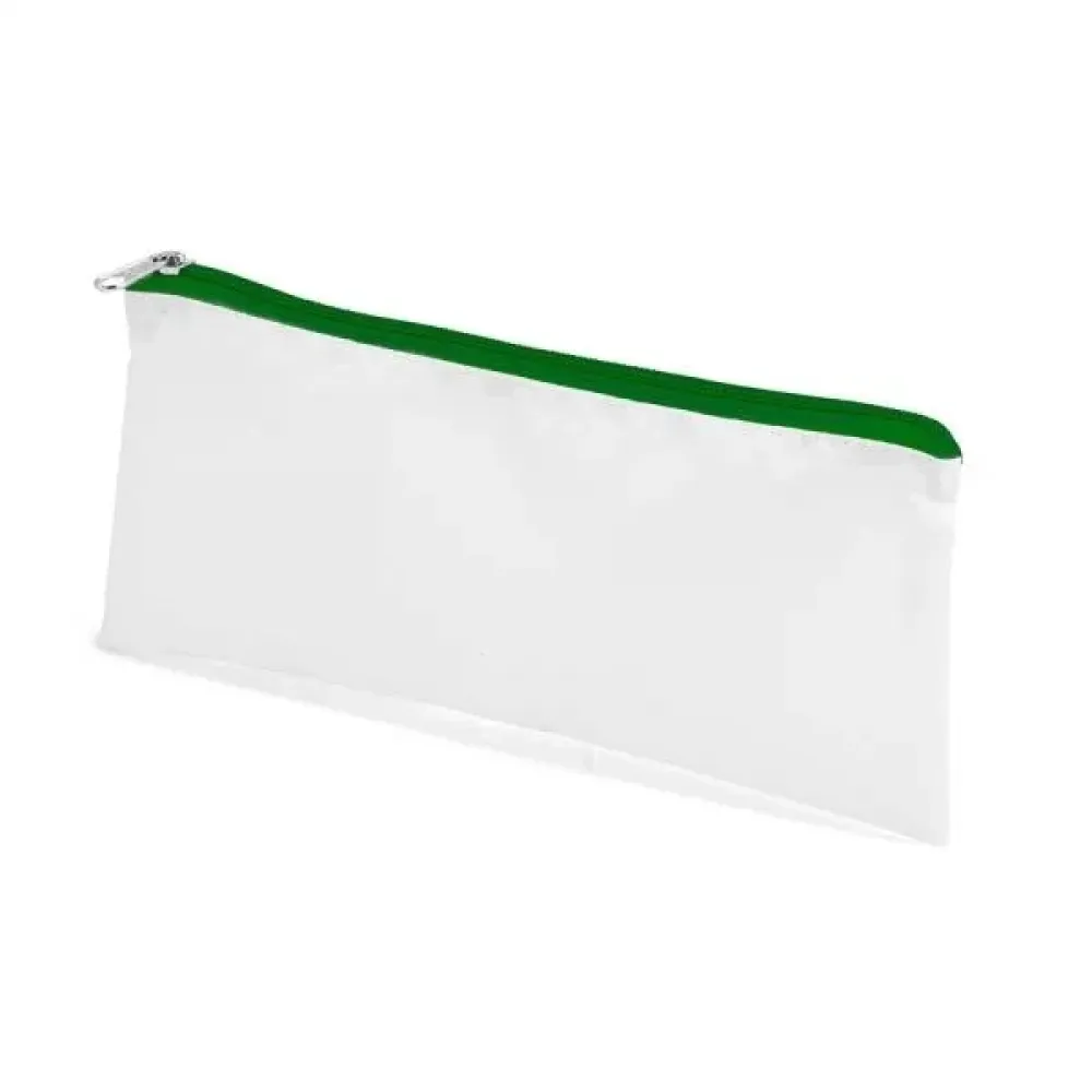 NECESSAIRE EM NAPA - BRANCA/VERDE - 24X10CM-MA-09555