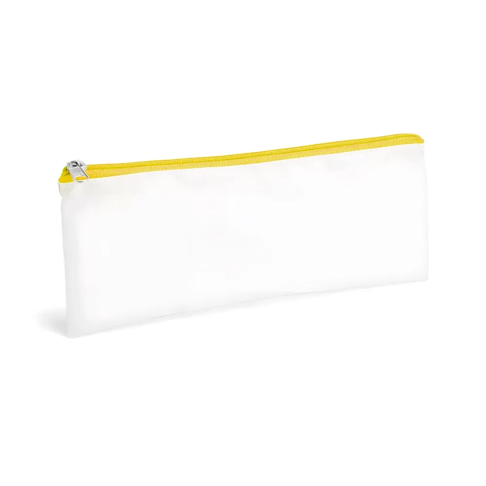 NECESSAIRE EM NYLON 210 RESINADO - AMARELA - 24X10,5CM AMARELO