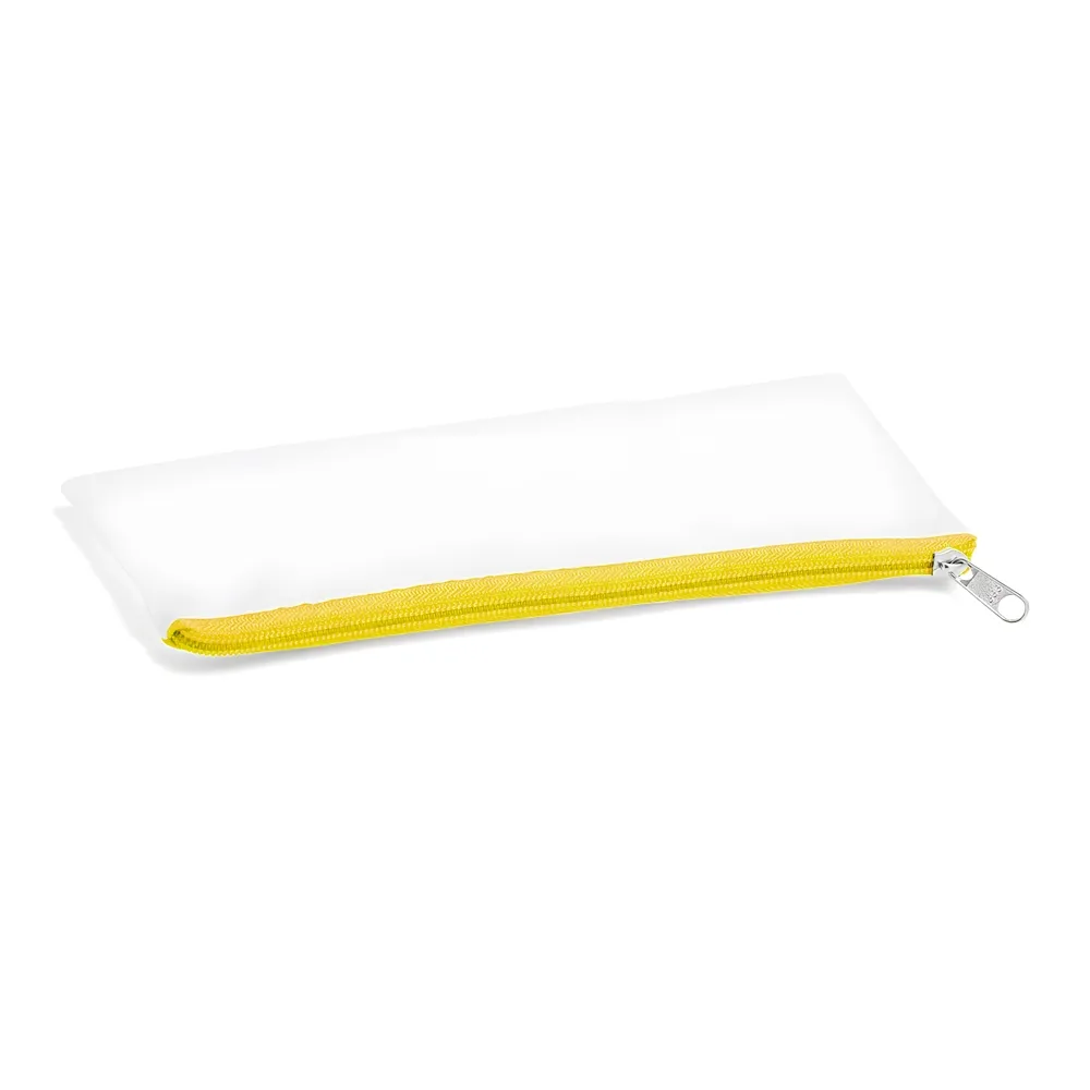 NECESSAIRE EM NYLON 210 RESINADO - AMARELA - 24X10,5CM AMARELO